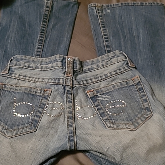 Bebe Rhinestone Flare Jeans - Picture 15 of 15